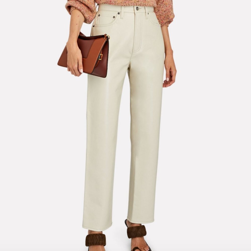AGOLDE Vegan Leather 90's Pinch Waist Pant